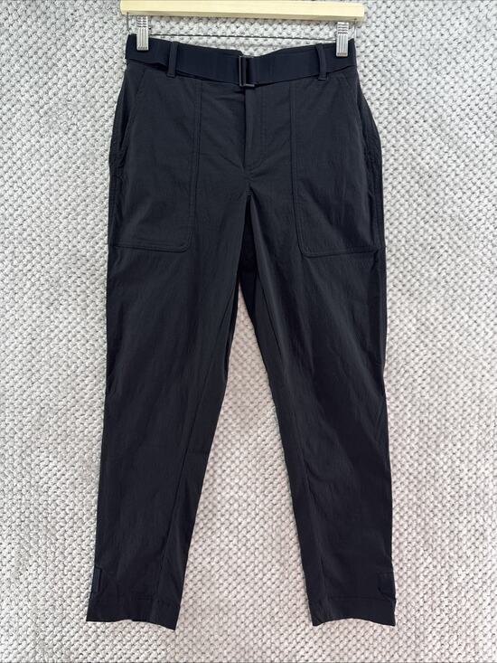 Athleta Pants - Athleta Trekkie Pant Womens 2 Black Stretchy Pull-On Pockets Zip Adjustable Hem